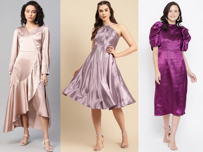 Black satin dress - Dress Yp Satin dress