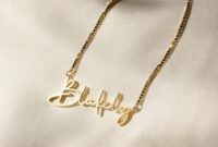 Nameplate necklace