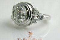 Bezel setting diamond ring